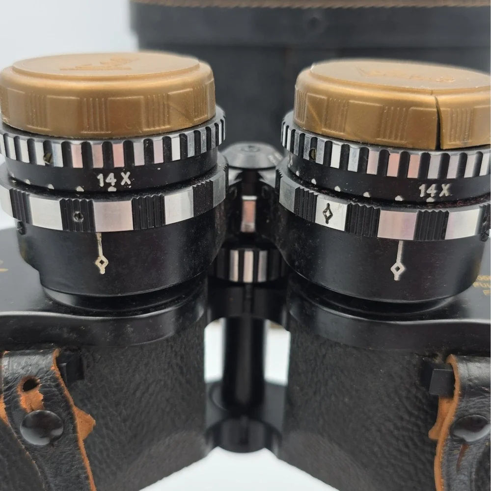 Selsi Vintage Lightweight Binoculars Zoom Lens 8x 14x50MM No. 43-4354 With Case